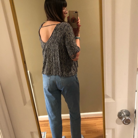 *SOLD* 
Tribal stripe pleated top - Picture 3 of 5